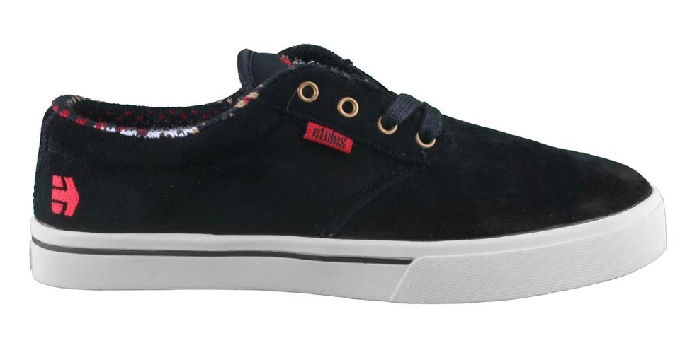 Etnies Mens Black/Tan/Red Suede Leather Jameson 2 Low Top Skateboarding Shoes NW - Image 2 of 4