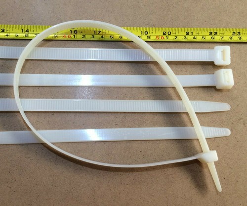 580mm x 12.7mm Large Cable Ties Heavy 114kg Duty Natural Nylon Tie Multi Qty - 第 1/2 張圖片
