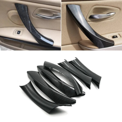 Right Side Mirror Cover Cap – Carbon Fiber Look, Fits BMW E90 E91 325i 328i (2005-2008 Pre-LCI)