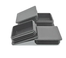 3" Square Tubing Plug   Black  PE  3" Tubing Cap  Post Caps  4 Plugs per Package