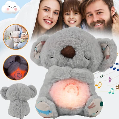 MARKENLOS Schlummer Otter Atmen Koala Plüschtier Kuscheltier mit Musik & Licht Geschenk