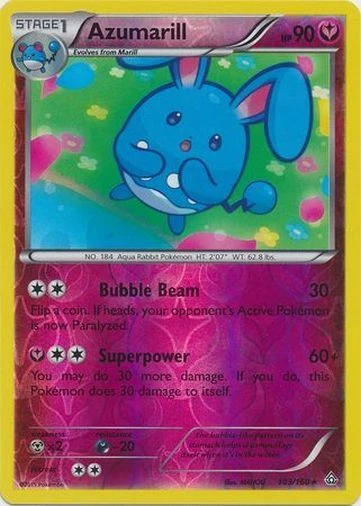shiny azumarill pokemon card price #104 - Primal Clash List - TCG Colorless Bubblebeam (40) Flip a coin Pokemon Azumarill Like new |