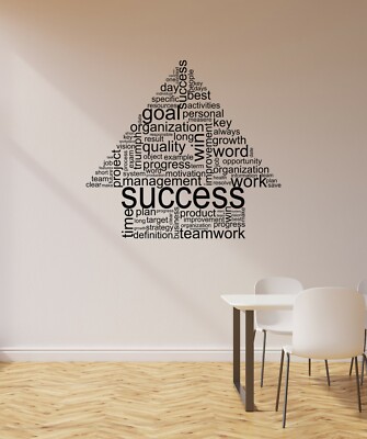 Vinyl Wall Decal Success Words Cloud Office Space Teamwork Stickers ...