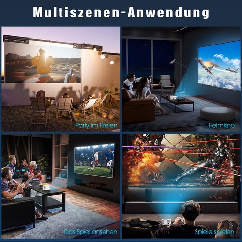 4K Mini Projektor HD 15000LMS 1080P Beamer WiFi LCD Heimkino HDMI USB Gxduphalpb - Bild 10 von 20