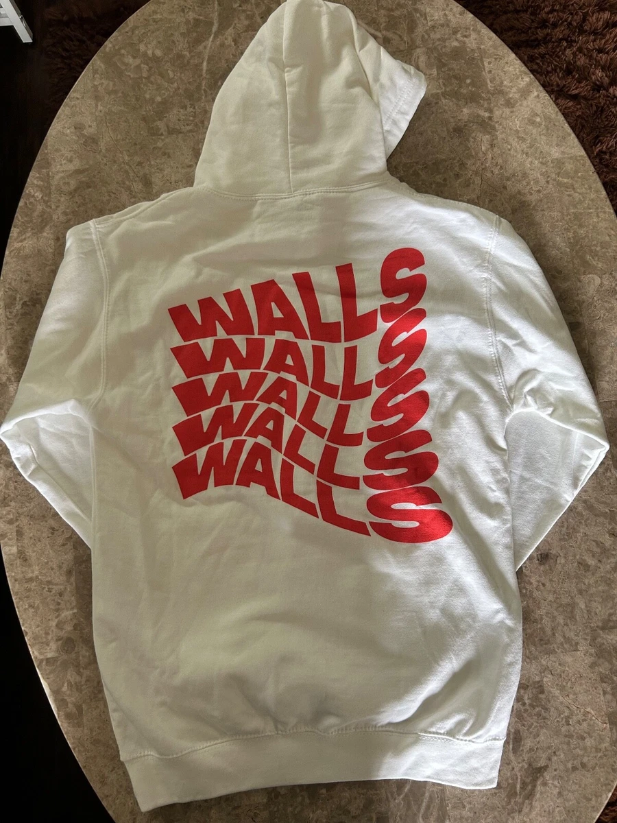 Louis Tomlinson White Smiley Walls Hoodie Size Small