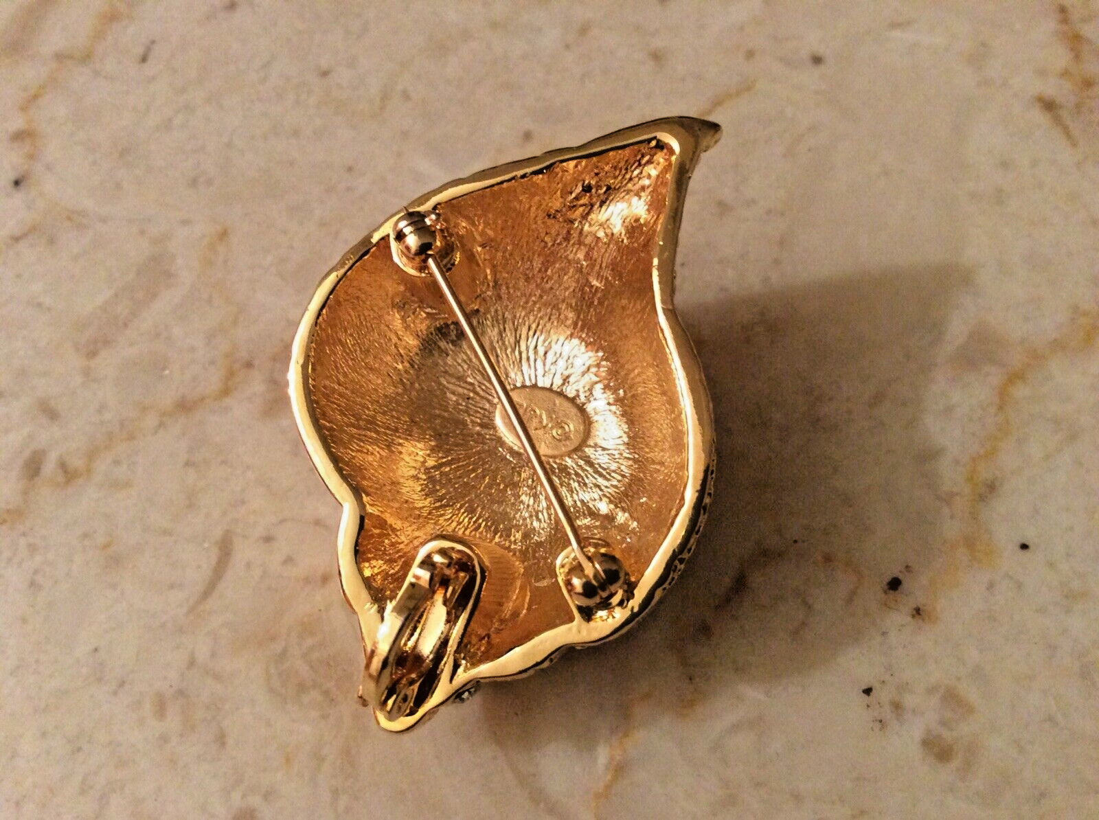 Kenneth Jay Lane KJL rhinestone goldtone seashell… - image 8