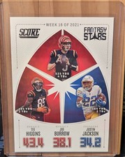 2022 Panini Score Fantasy Stars Tee Higgins/ Joe Burrow/ Justin Jackson #FS16