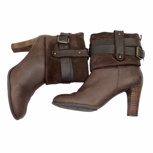 Nine West Brown Suede/Leather Natica Roll-down Boots Size 10 - Picture 6 of 12