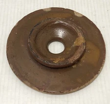 Antique BUTTER CHURN CROCK 7 1/8" LID - Primitive SOUTHERN Estate Stoneware #8