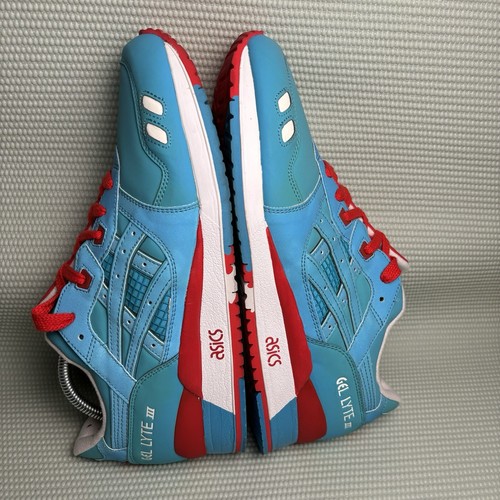BAIT x ASICS GEL LYTE III PAQUETE ANILLO AZUL CAPITÁN AMÉRICA ROJO 2012 EE. UU. Talla 11 H20DJ - Imagen 8 de 11