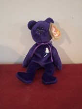 1997 Beanie Baby Princess Diana Bear Super Rare PE Pellets Made In Indonesia