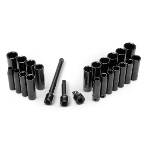 HUSKY 3/8 In. Drive Sae/Metric Deep Impact Socket Set in EVA Foam (24-Pieces) - Picture 4 of 7