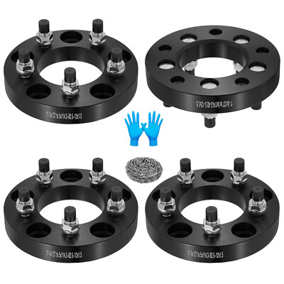 4PCS 1'' 5x5 (5x127) to 5x4.5 (5x114.3) Wheel Spacer Adapter For M12x1.5 Studs