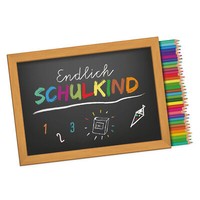 Itenga 10X Sticker Aufkleber Endlich Schulkind Stifte Selbstklebend Einschulung