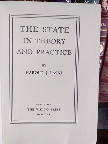 The State in Theory & Practice_Harold J Laski_HC_1935_1st Edn / First Print_Good - Picture 5 of 12