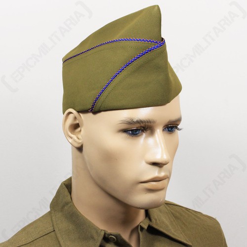 WW2 US ISSUE TYPE GARRISON CAP - NO PIPING - Repro Military Army