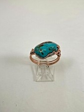 Handmade  Copper Wire Wrap  Turquoise Ring Size  9  64