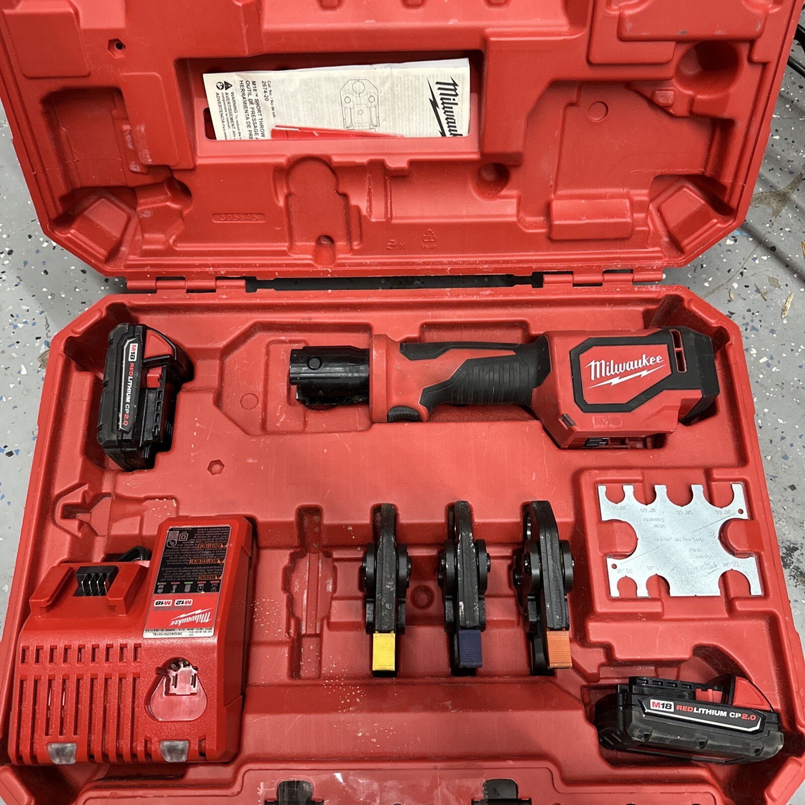 Milwaukee 267422P M18 18V LiIon Short Throw Press Tool Kit w/ Viega Crimp Jaws eBay