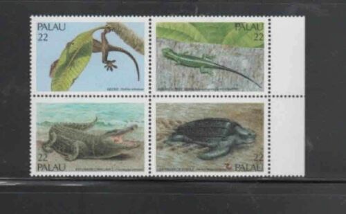 PALAU #116a 1985 REPTILES MINT VF NH O.G BLOCK4 - Picture 1 of 1