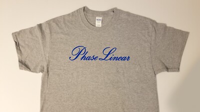 Phase Linear - blue on gray classic style t-shirt