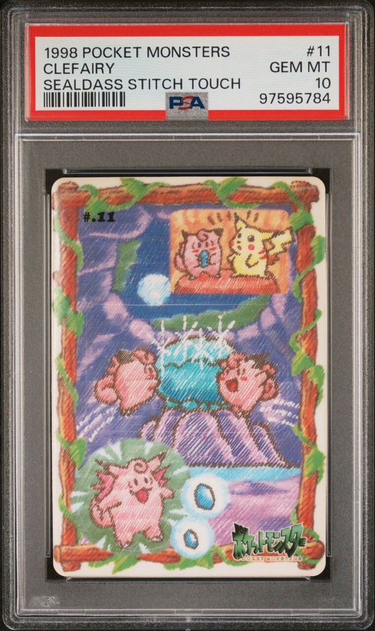 PSA 10 GEM MINT 1998 Bandai Sealdass Stitch Touch Clefairy #11 Pokémon POP 17
