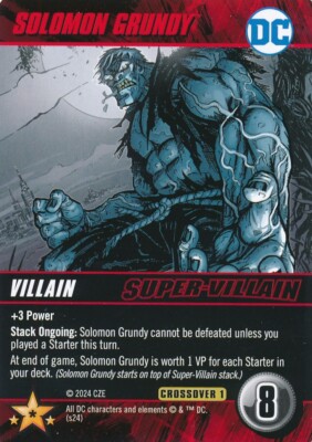 SOLOMON GRUNDY DC Comics Deck Building Game card JUSTICE SOCIETY of AMERICA