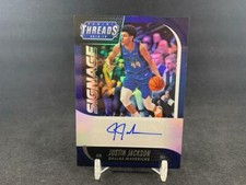 2018-19 PANINI THREADS JUSTIN JACKSON SIGNAGE AUTO DALLAS MAVERICKS