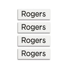 Rogers Speaker Grill Logo Badge Custom Aluminum 30mm 1.18" X10mm 0.39" 