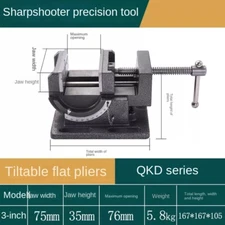 Tiltable Guide Type Angle Flat Tongs Inclination Vise Machine Bench Drill