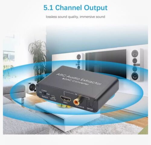 HDMI Audio Return Channel & DAC Audio Converter HDTV-kompatibel Audio Adapter DA