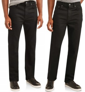 george mens black jeans