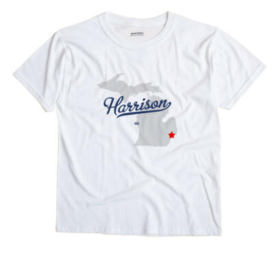 Harrison Michigan MI Mich T-Shirt MAP