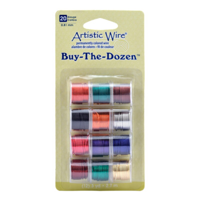 Artistic Wire  Buy the Dozen  Permanently Colored Wire Assorted Colors 12 spools