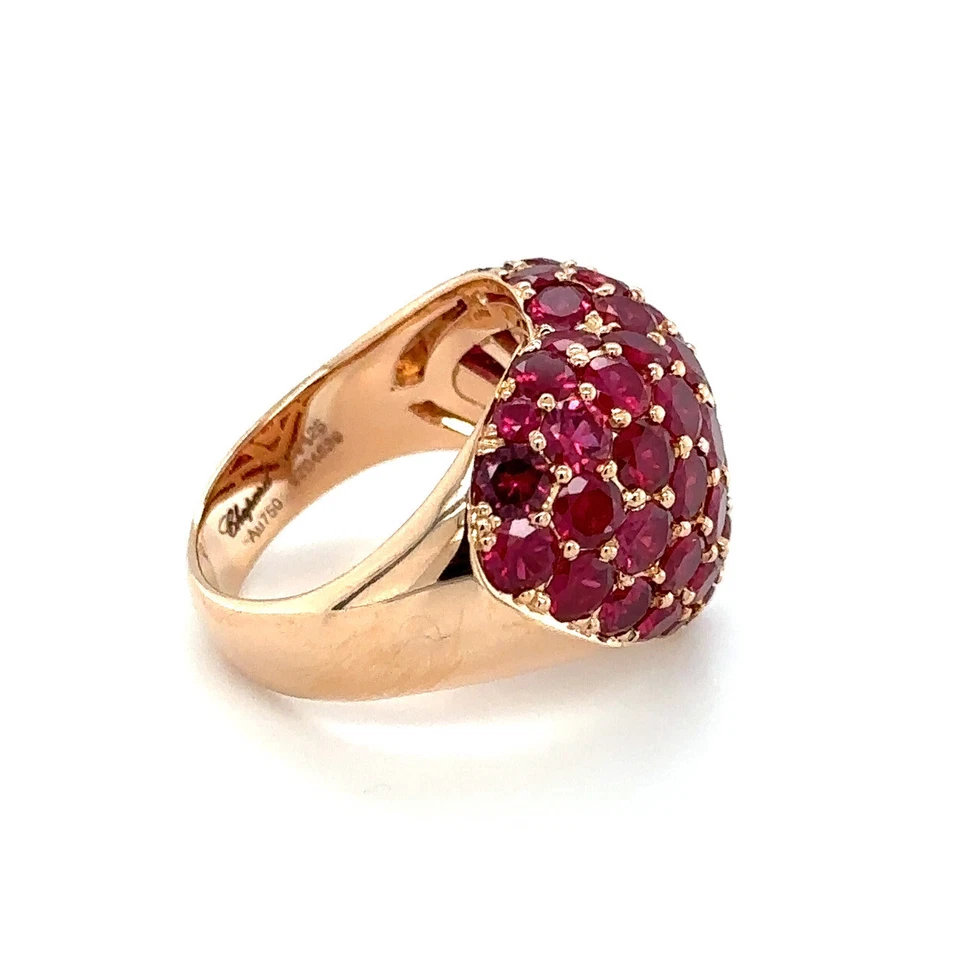 Anillo Chopard Love Oro Rosa 18k y Rubí ❤️ Cúpula Forma Corazón Talla 6 Foto 3 de 4