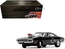 DOM'S DODGE CHARGER R/T BLACK "FAST & FURIOUS" 1/24 DIECAST MODEL BY JADA 33721