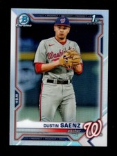 2021 BOWMAN CHROME REFRACTOR BDC14 DUSTIN SAENZ RC WASHINGTON NATIONALS