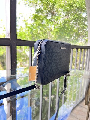 Michael Kors Women Crossbody Messenger Bag Handbag Chain Purse Shoulder Black MK