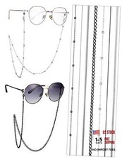 7 Pcs Eyeglass Chains Eyeglasses Strap Glasses Holder Necklace Eyewear Silver