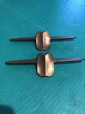 Lot of 2 Vintage MCM TT-13 Atomic Brass Plated Drawer Dress Pulls 3.5" COC
