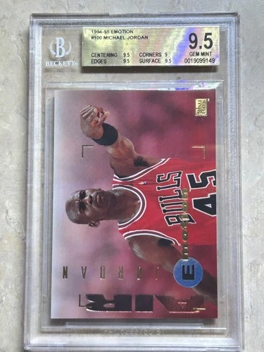 1994-95 Skybox Emotion MICHAEL JORDAN #100 AIR Base Card GEM MINT BGS 9.5