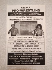 Pro Wrestling Flyer Sammartino vs Bruiser Brody, Putski vs Samoan, Late 80's