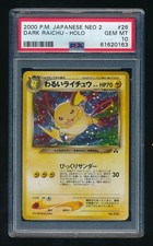 Dark Raichu Pokemon 2000 Holo Neo 2 Discovery Japanese 026 PSA 10
