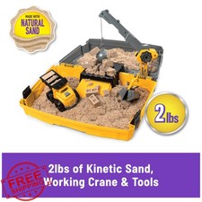 Kinetic Sand Construction Site Folding Sandbox 2lbs Play Sand Truck
