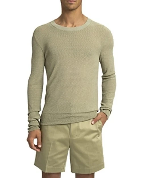 Ami Paris Crewneck Long Sleeve Sweater Men's Medium Sage Green Pullover