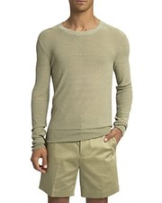 Ami Paris Crewneck Long Sleeve Sweater Men's Medium Sage Green Pullover