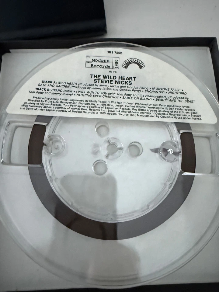 Stevie Nicks The Wild Heart Reel to Reel - 3 3/4 IPS - 1983 Modern Records Tape - Image 3 of 4