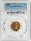 1942 Proof 1c Lincoln Wheat Cent PCGS PR63RD