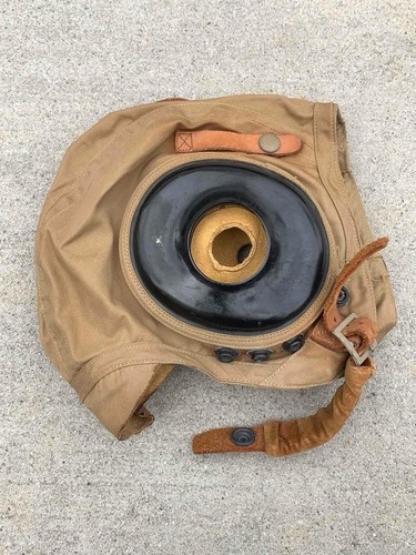 Vintage WWII US Army Air Force USAAC Spec. AN-H-15 Flight Helmet - Size Small