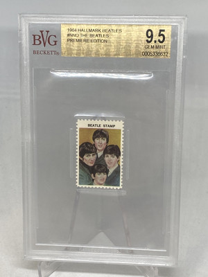 1964 Hallmark BEATLES Group Stamp BGS 9.5 GEM Rare-Lennon