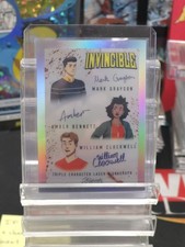 Invincible Keepsake Blood Splatter Triple Autograph Mark Amber William 18/99 422